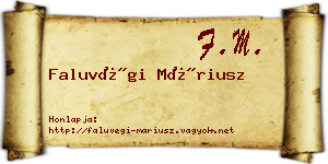 Faluvégi Máriusz névjegykártya